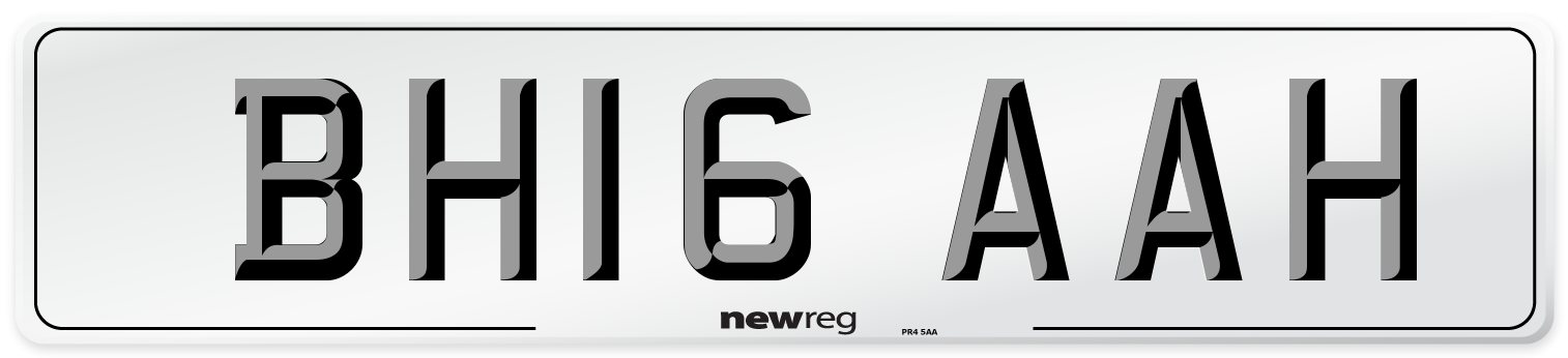 BH16 AAH Number Plate from New Reg